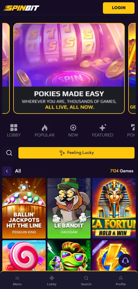 Mobile payment methods at Spinbit Casino including PayID, Neosurf and cryptocurrency options