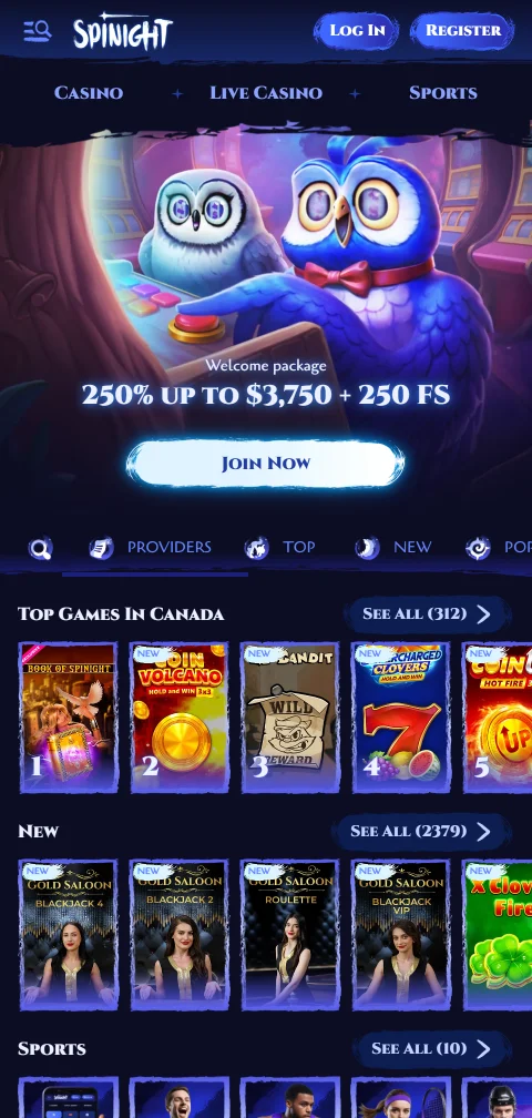 Spinight Casino mobile browser gaming experience with responsive design features