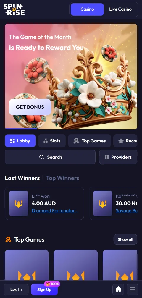 Spinrise Casino mobile-responsive design providing seamless gaming across devices