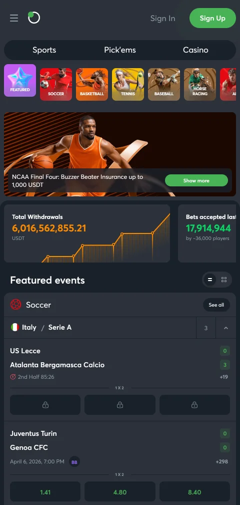 Sportsbet.io Casino mobile platform accessible via responsive browser design on smartphones and tablets