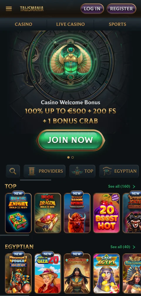 Talismania Casino mobile browser gaming experience and responsive design for smartphone access