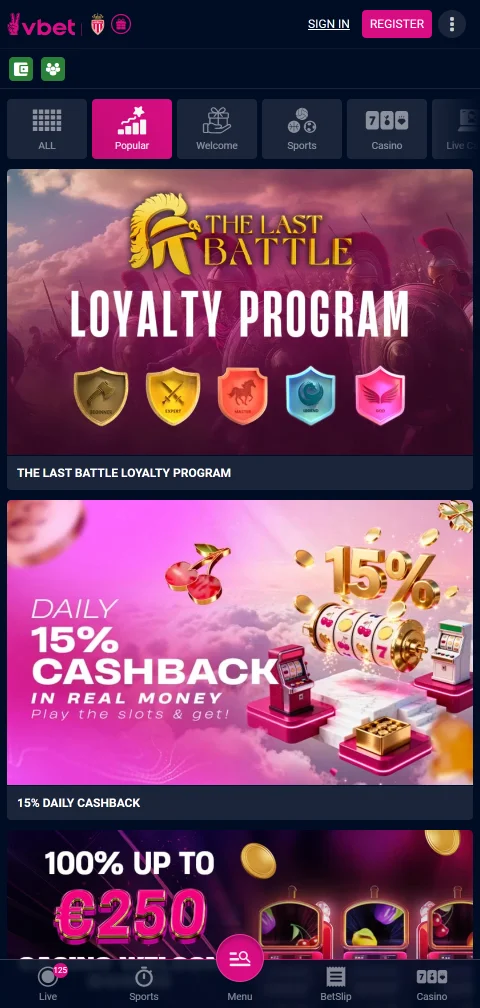Deposit and withdrawal payment methods supported by Vbet Casino for Australia