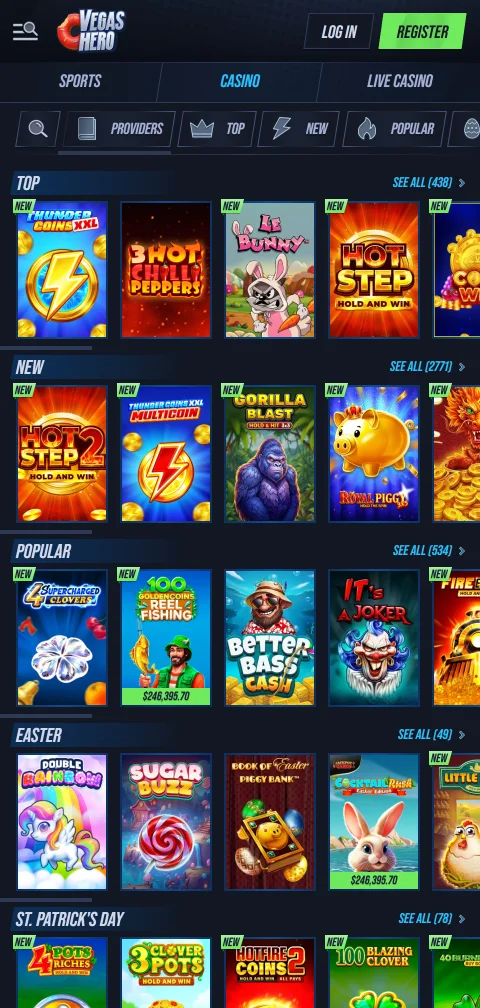 Security and licensing information for Vegas Hero Casino with player protection and responsible gaming features
