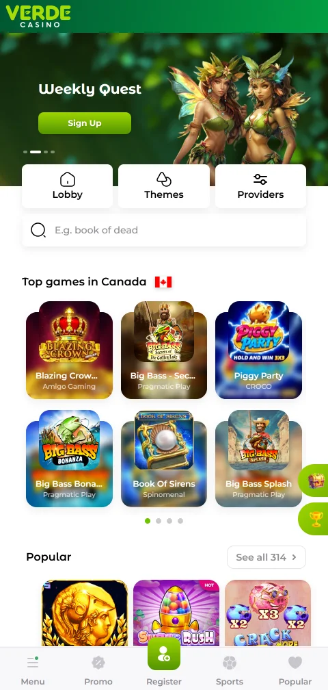 Verde Casino mobile browser access supporting iOS and Android devices without app installation