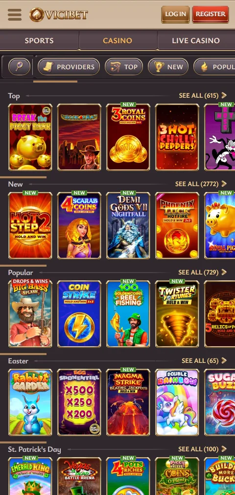 Banking options at ViciBet Casino including deposits, withdrawals via PayID, e-wallets, and cryptocurrency methods