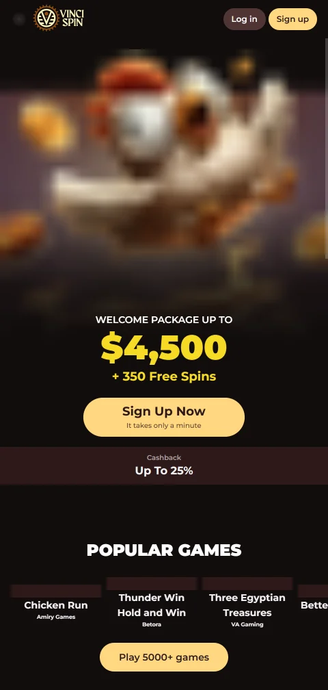 VinciSpin Casino responsive mobile gaming accessible on iOS and Android devices
