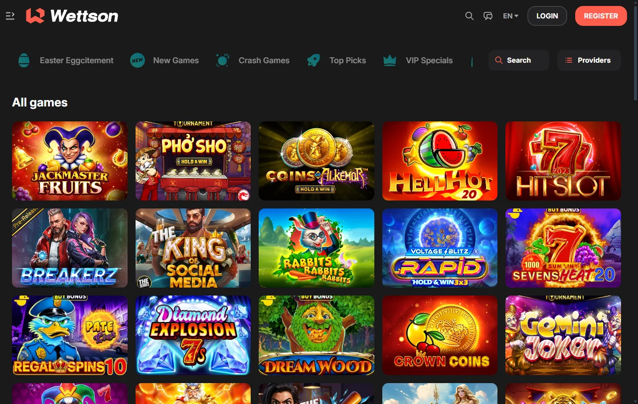 Welcome bonus and promotional offers at Wettson Casino with transparent wagering requirements