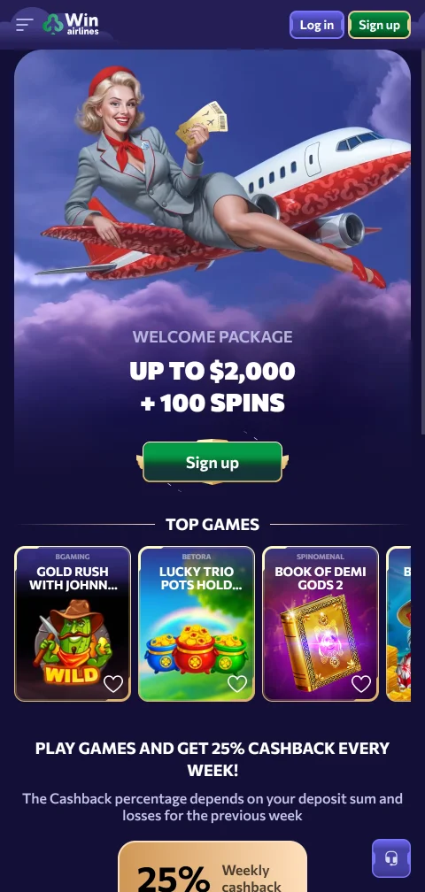 WinAirlines Casino mobile platform optimised for iOS and Android devices with responsive design