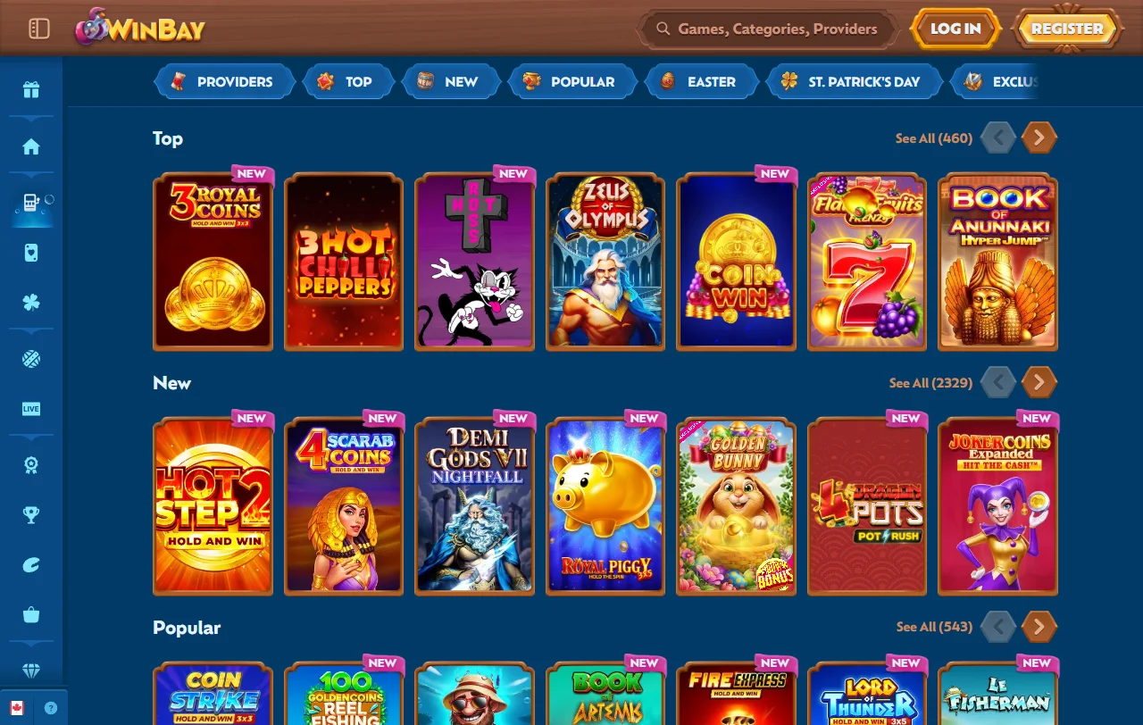 WinBay Casino welcome bonus offers and promotional campaigns for new players