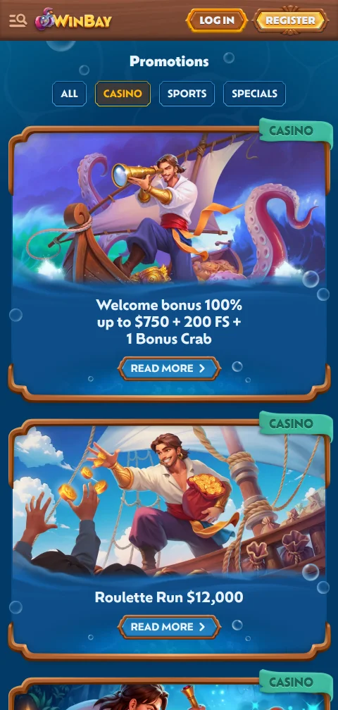 WinBay Casino deposit and withdrawal payment methods for Australia players