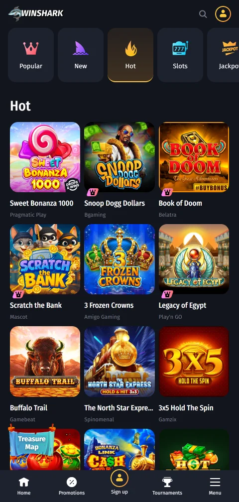 Winshark Casino security features, Curaçao eGaming license, and responsible gambling tools