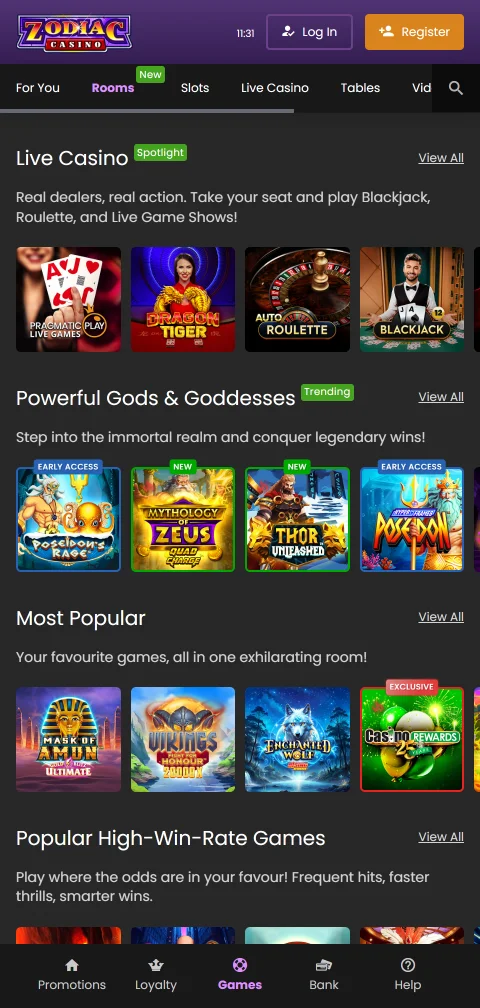 Security features and responsible gambling tools integrated throughout Zodiac Casino platform